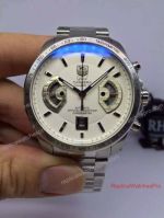 Swiss Grade Copy Tag Heuer Carrera Calibre 17 Chronograph Watch SS White Dial